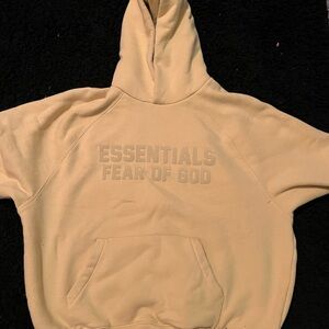 Fear of God Essentials Beige Hoodie